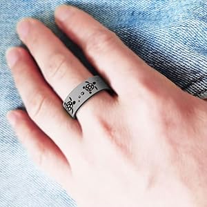 AONEW Silicone Sea Turtle Ring for Him Her,Men Women 8mm